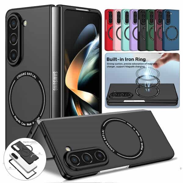 For Samsung Galaxy Z Fold 5 Magsafe Magnetic Wireless Charging Shockproof Case Cover For Samsung Galaxy Z Fold 5 Magsafe Magnetic Wireless Charging Shockproof Case Cover